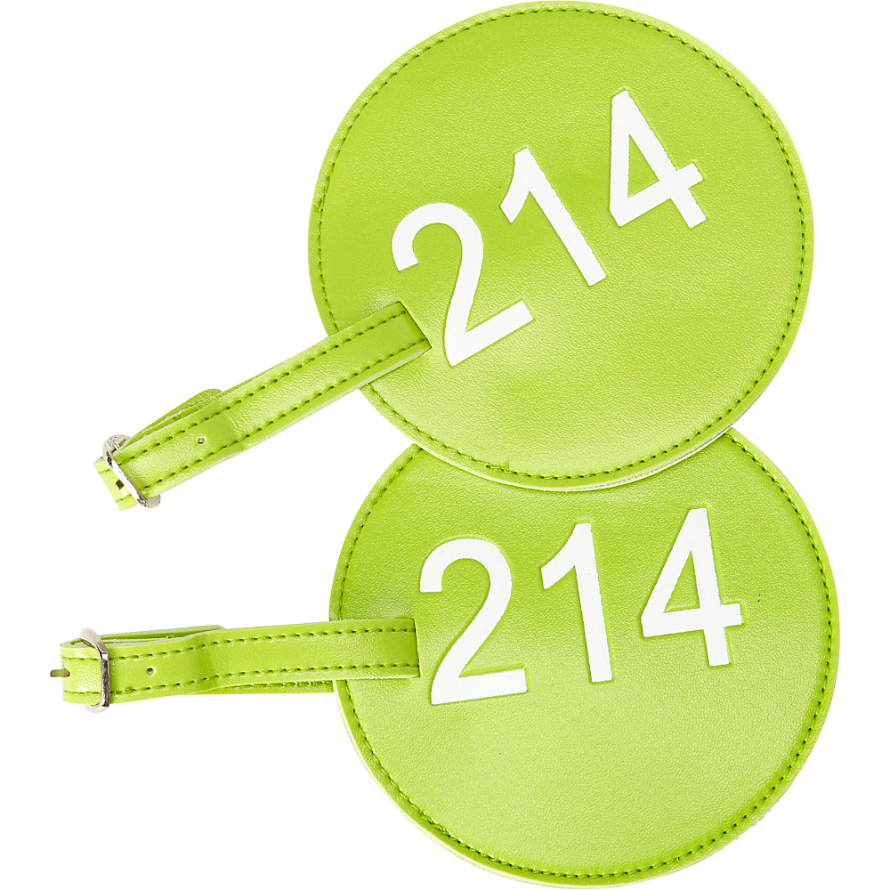 pb travel Number Luggage Tag 214 Set of 2 Green pb travel Luggage Accessories