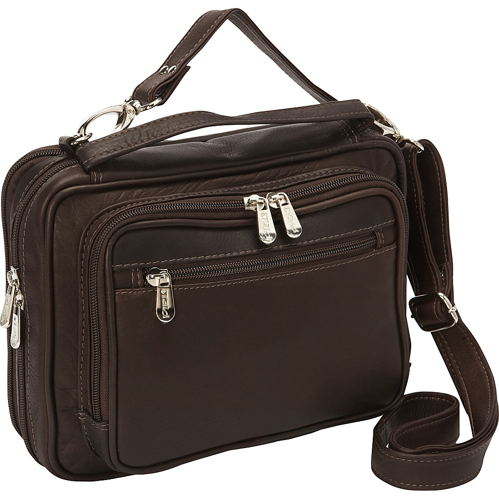 Piel Multi Use Cross Body Carry All Chocolate Piel Leather Handbags