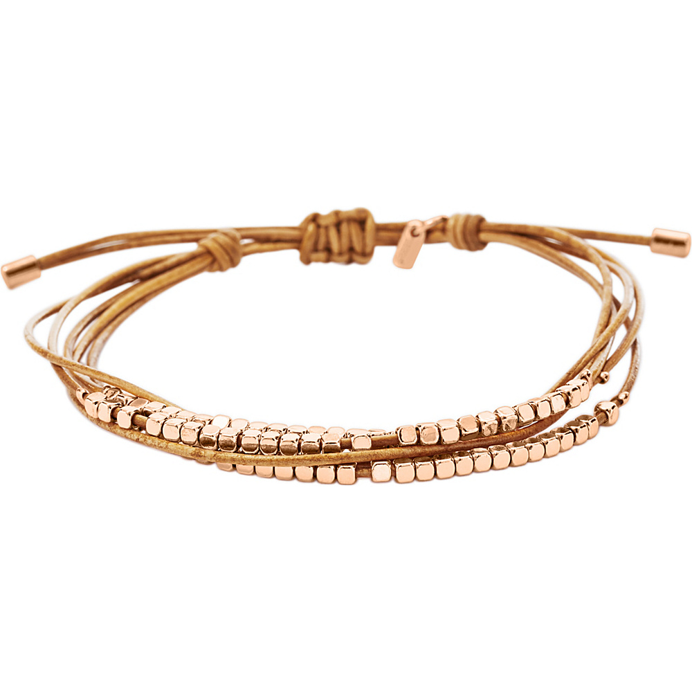 Fossil Dainty Rondel Slider Rose Gold Fossil Jewelry