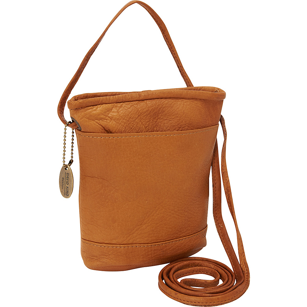 David King Co. Top Zip Mini Bag Tan David King Co. Leather Handbags