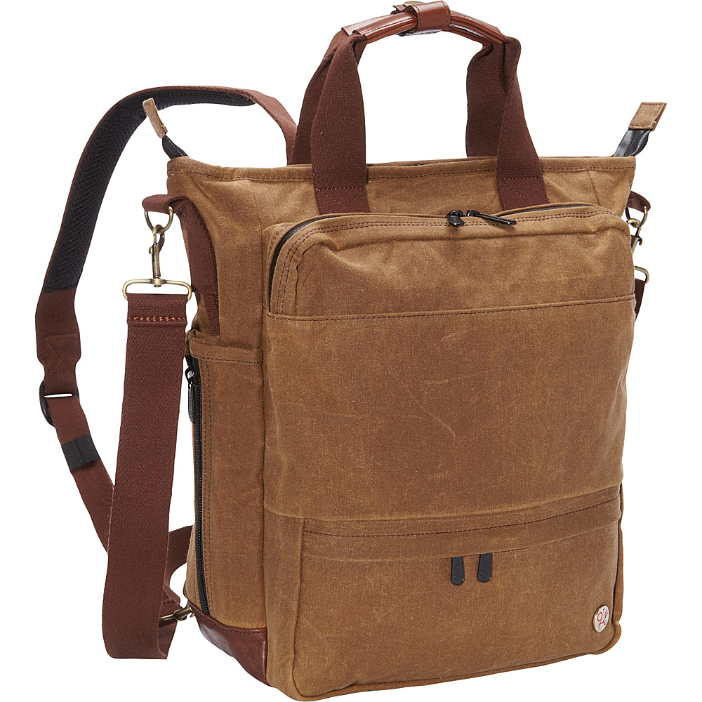 TOKEN Waxed Fordham Convertible Bag Field Tan TOKEN Business Laptop Backpacks