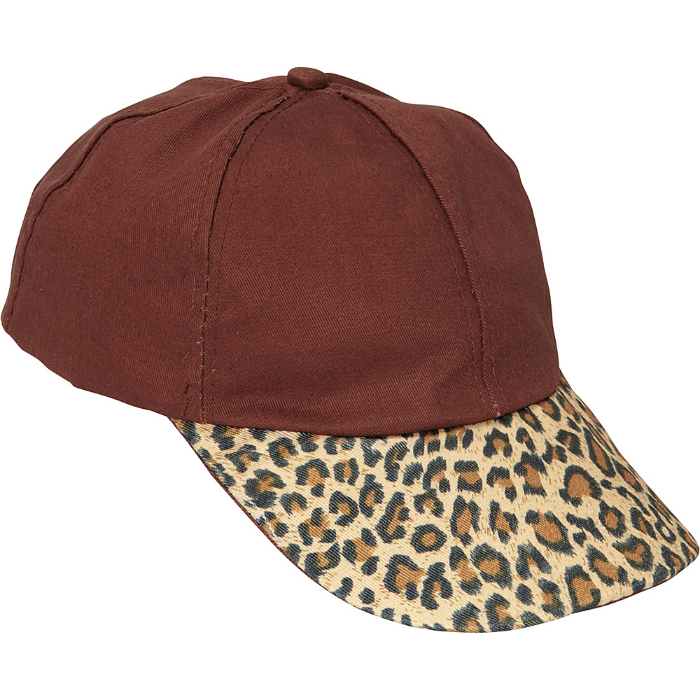 Magid Leopard Brim Baseball Cap Brown Leopard Magid Hats Gloves Scarves