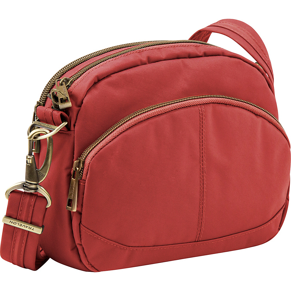 Travelon Anti Theft Signature E W Shoulder Bag Cayenne Travelon Fabric Handbags