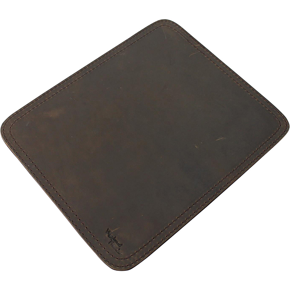 Vagabond Traveler Leather Stationary Mouse Pad Coffee Brown Vagabond Traveler Business Accessories