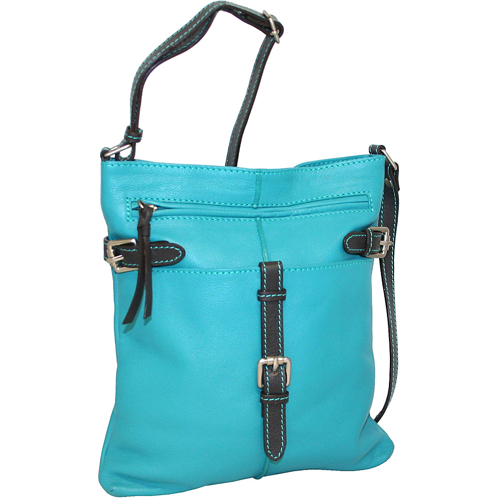 Nino Bossi Slim Sadie Crossbody Turquoise Nino Bossi Leather Handbags