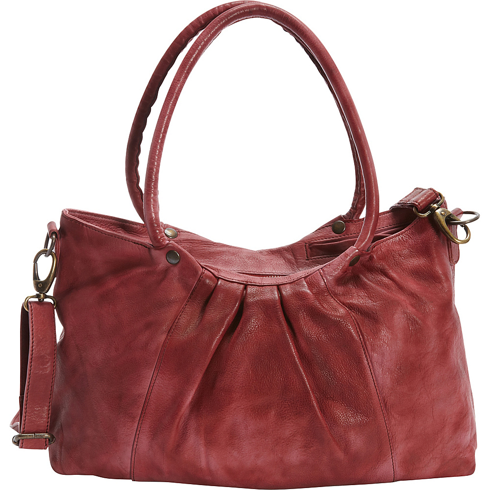 Latico Leathers Lillian Tote Crinkle Burgundy Latico Leathers Leather Handbags