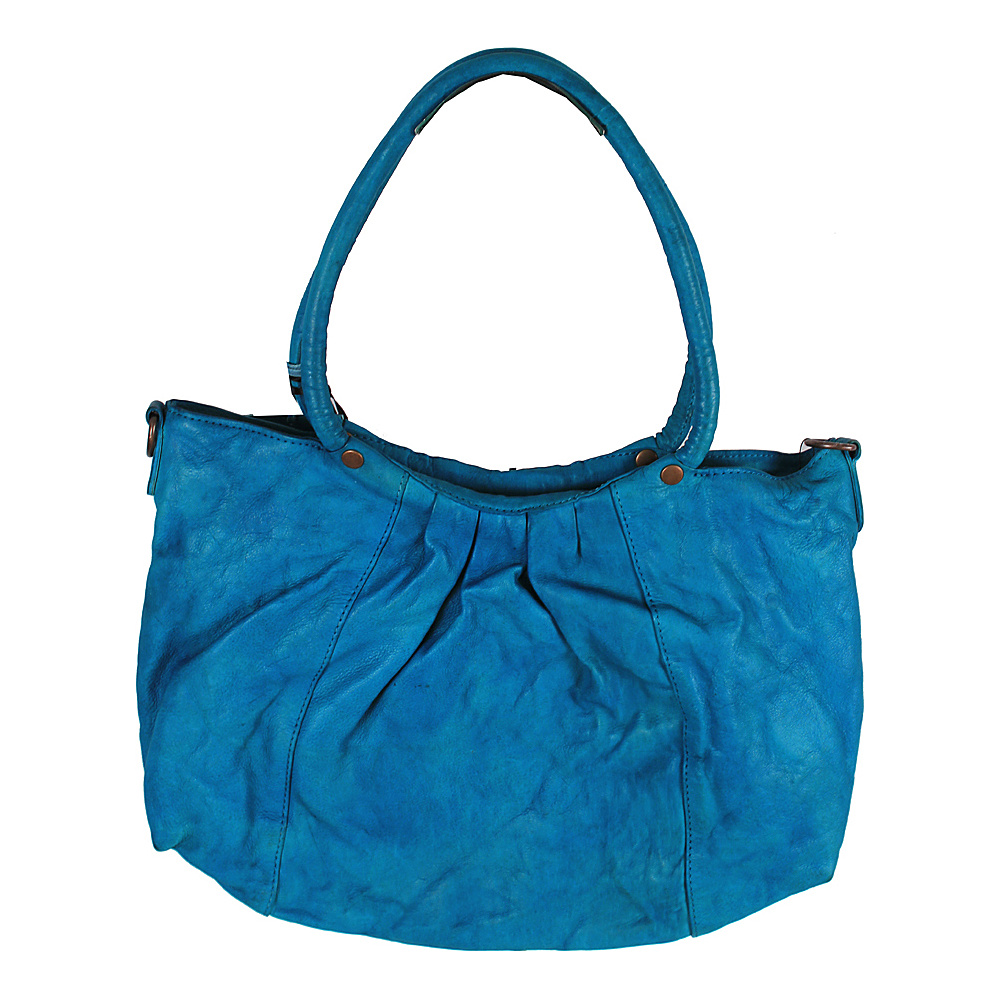 Latico Leathers Lillian Tote Crinkle Blue Latico Leathers Leather Handbags