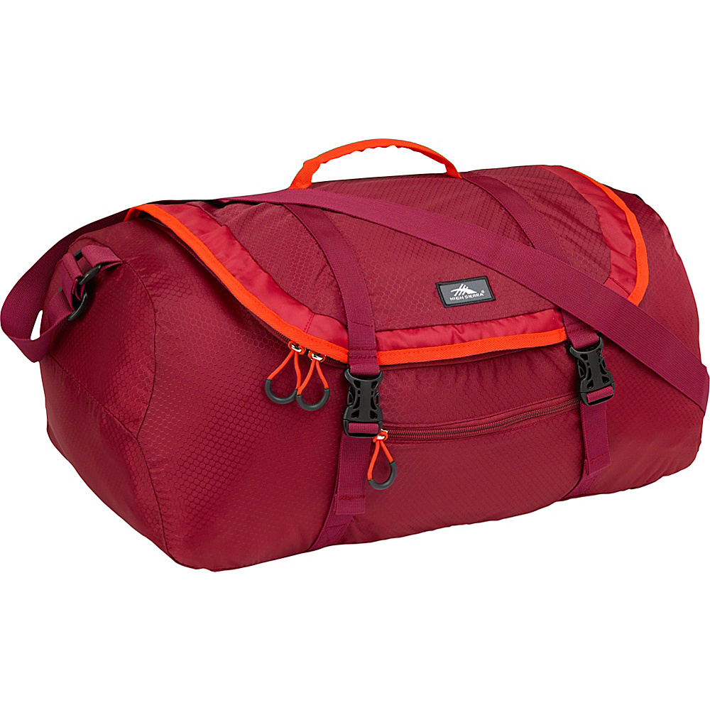 High Sierra 40L Packable Sport Duffel BRICK RED CARMINE RED LINE High Sierra Lightweight packable expandable bags