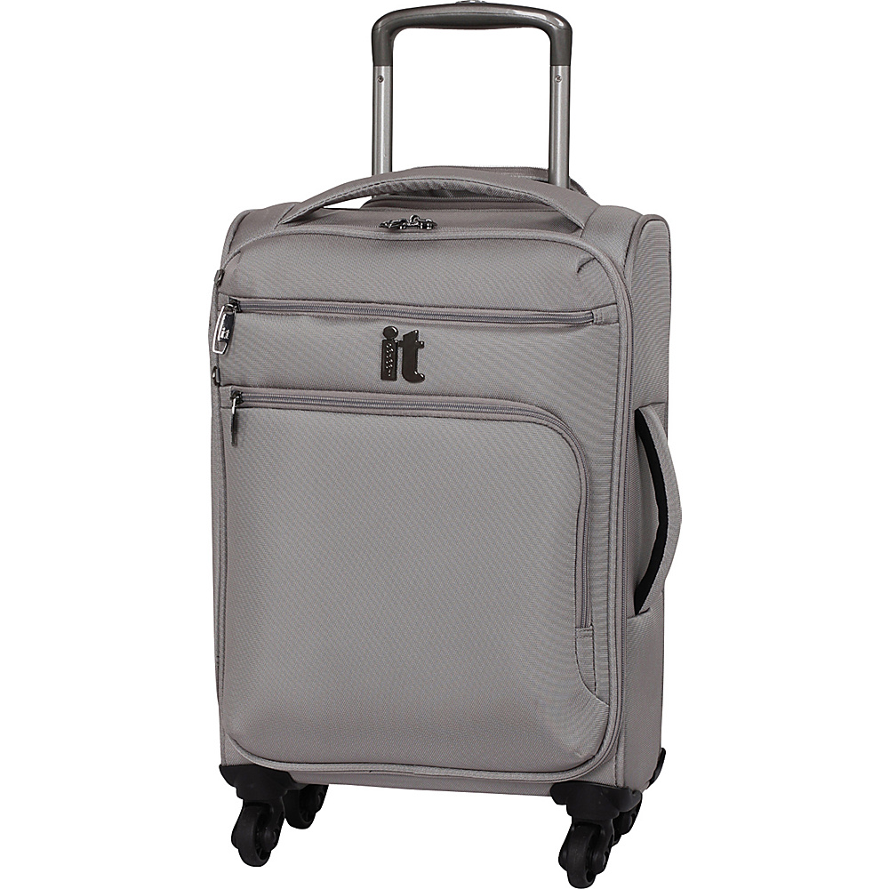 it luggage MegaLite Luggage Collection 21.9 inch Carry On Spinner eBags Exclusive Flint Gray it luggage Softside Carry On