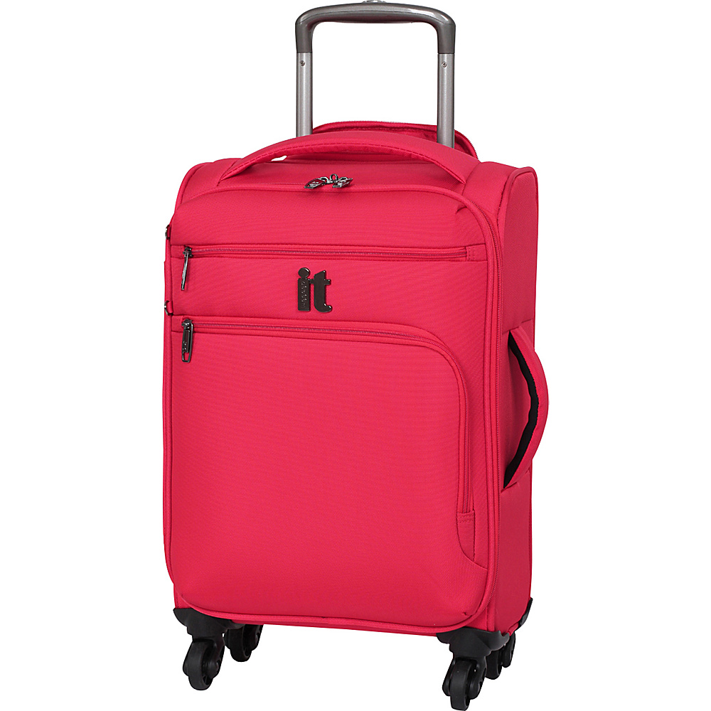 it luggage MegaLite Luggage Collection 21.9 inch Carry On Spinner eBags Exclusive Fiery Red it luggage Softside Carry On