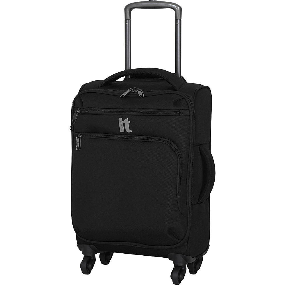 it luggage MegaLite Luggage Collection 21.9 inch Carry On Spinner eBags Exclusive Black it luggage Softside Carry On