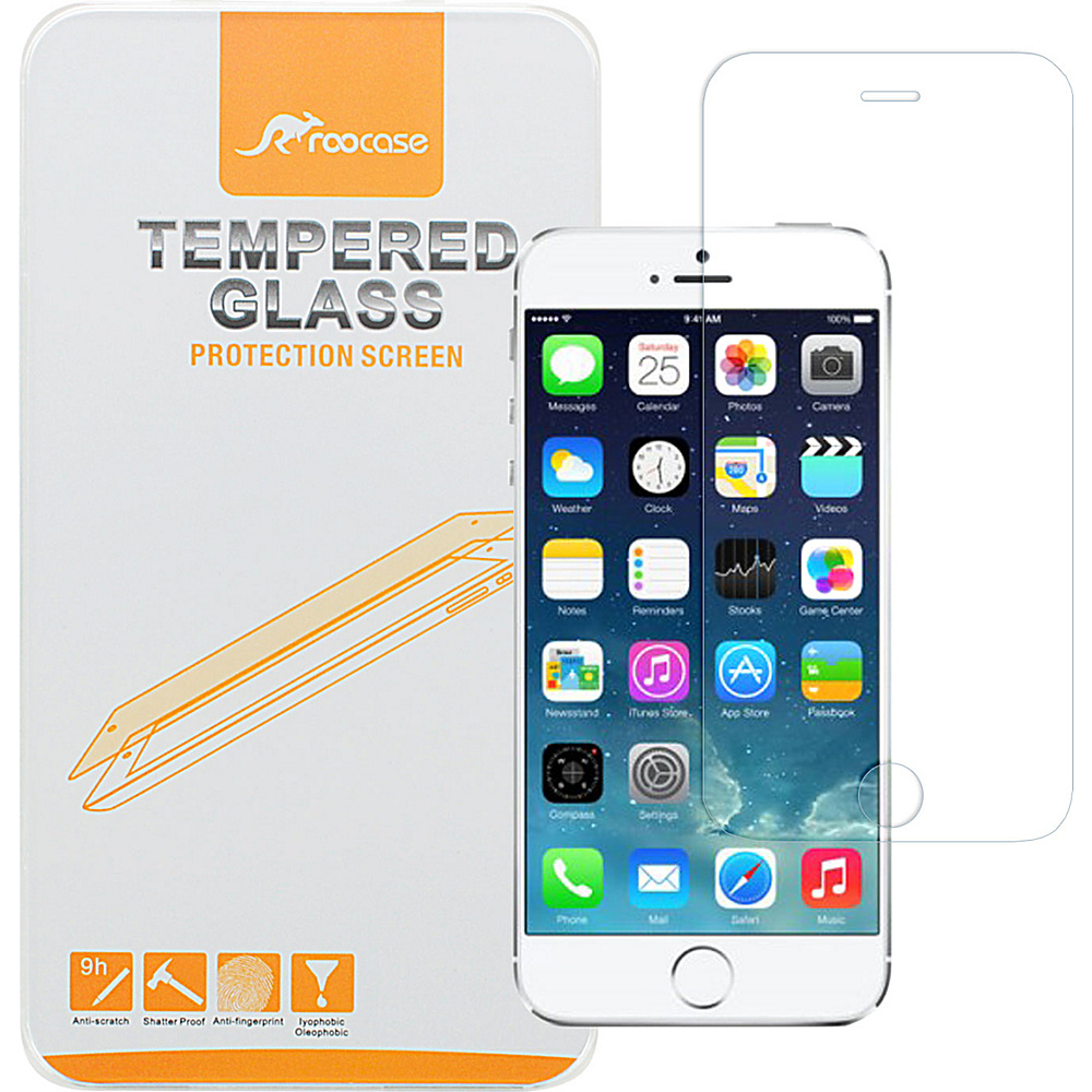 rooCASE Premium Real Tempered Glass Screen Protector Guard for iPhone 6 6s 4.7 Tempered Glass rooCASE Electronic Cases