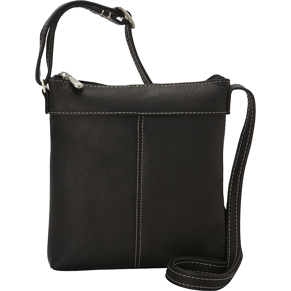 Le Donne Leather Back To Basics Crossbody Black Le Donne Leather Leather Handbags