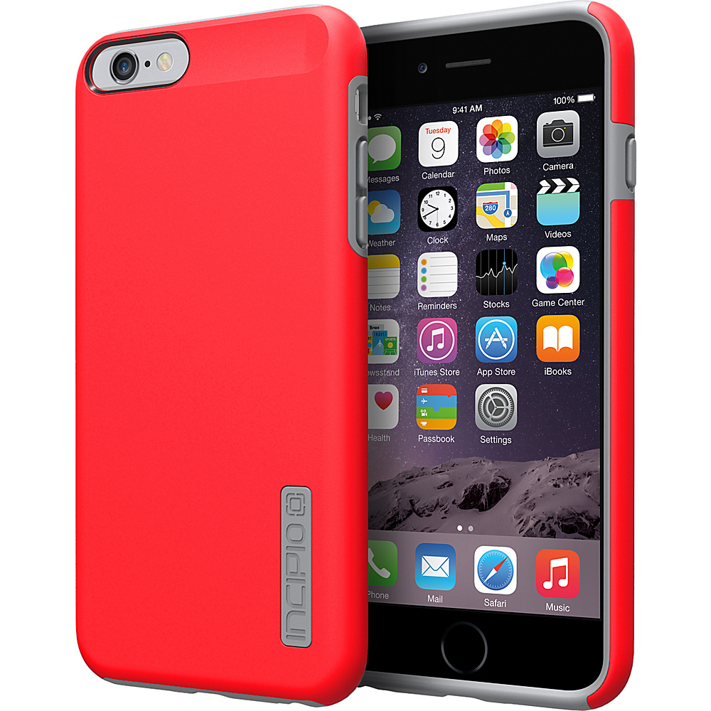 Incipio DualPro iPhone 6 6s Plus Case Red Charcoal Incipio Electronic Cases