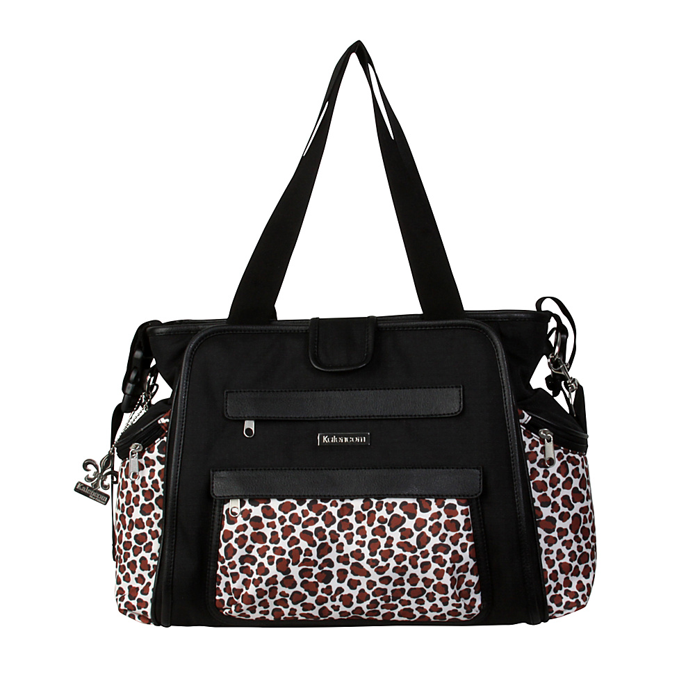Kalencom Nola Tote Diaper Bag Black Safari Cheetah Kalencom Diaper Bags Accessories