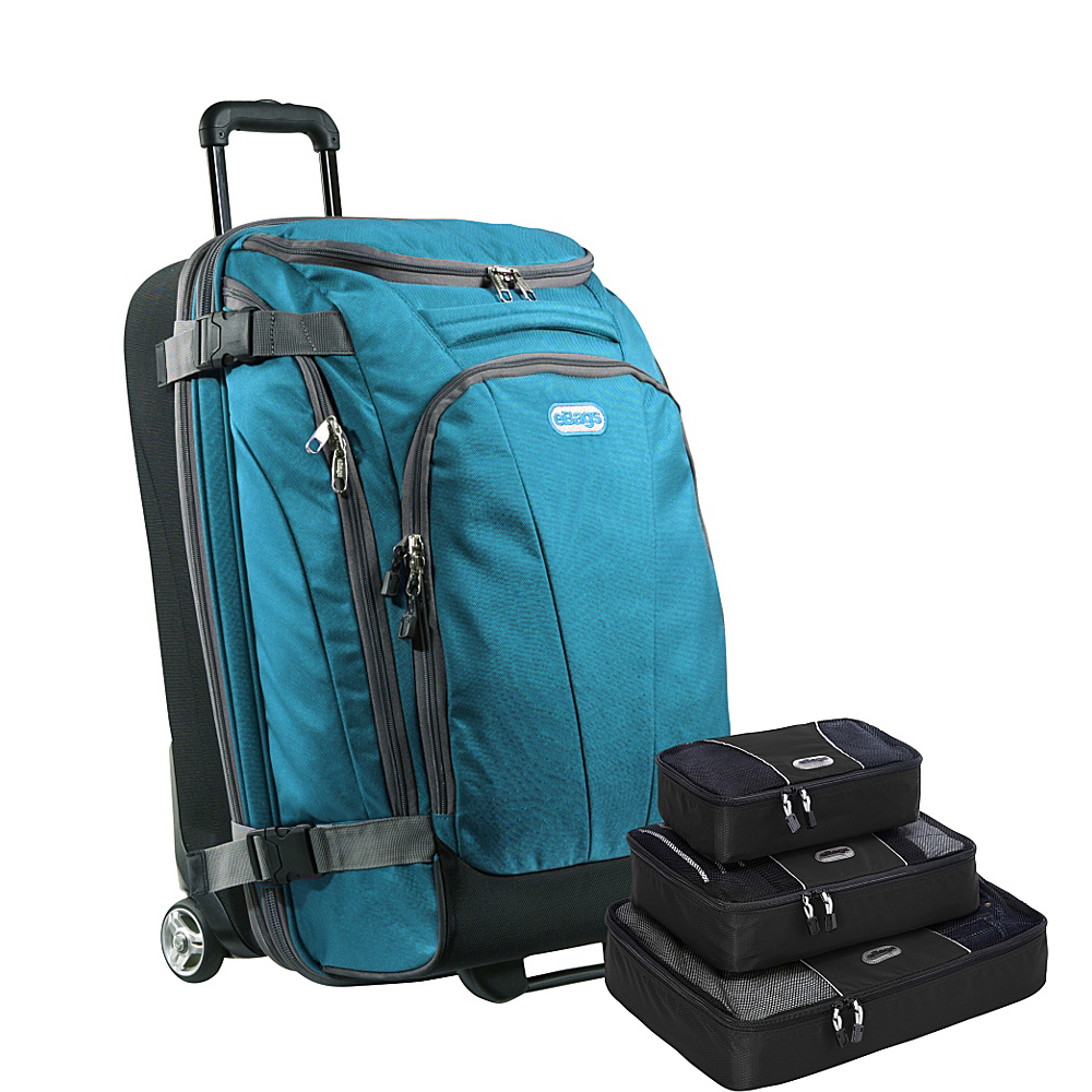 eBags Value Set TLS Junior 25 Wheeled Duffel Packing Cube Tropical Turquoise eBags Rolling Duffels