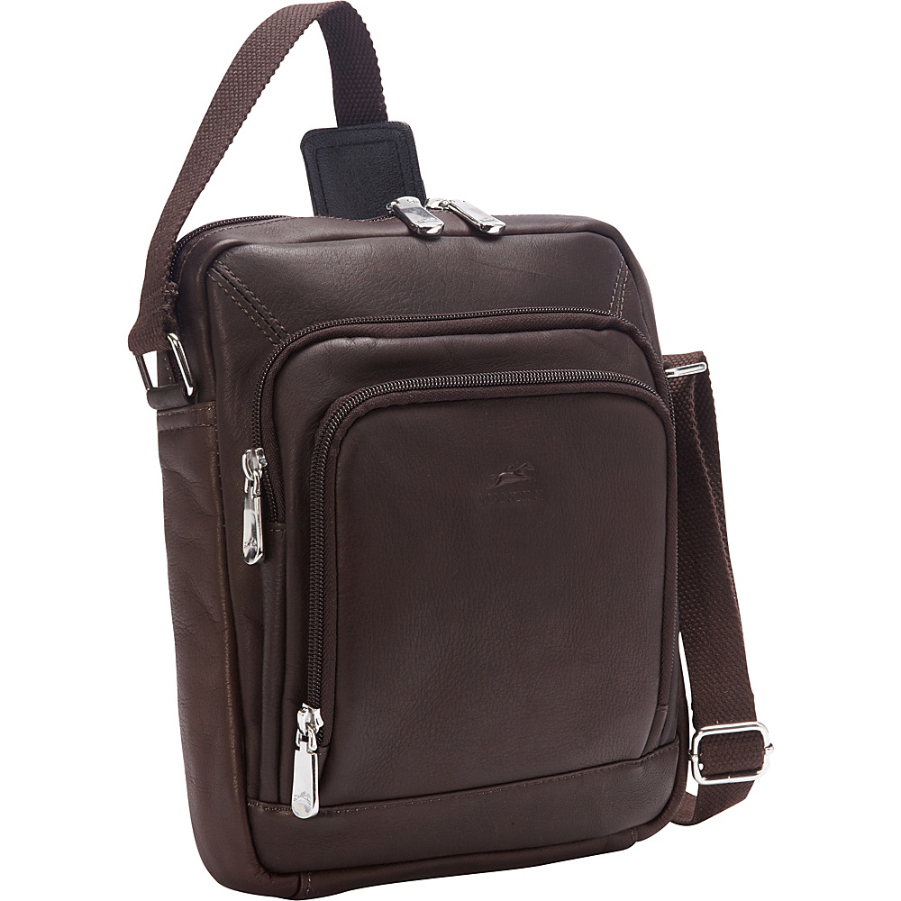 Mancini Leather Goods Unisex Shoulder Bag for Electronics Brown Mancini Leather Goods Other Men s Bags