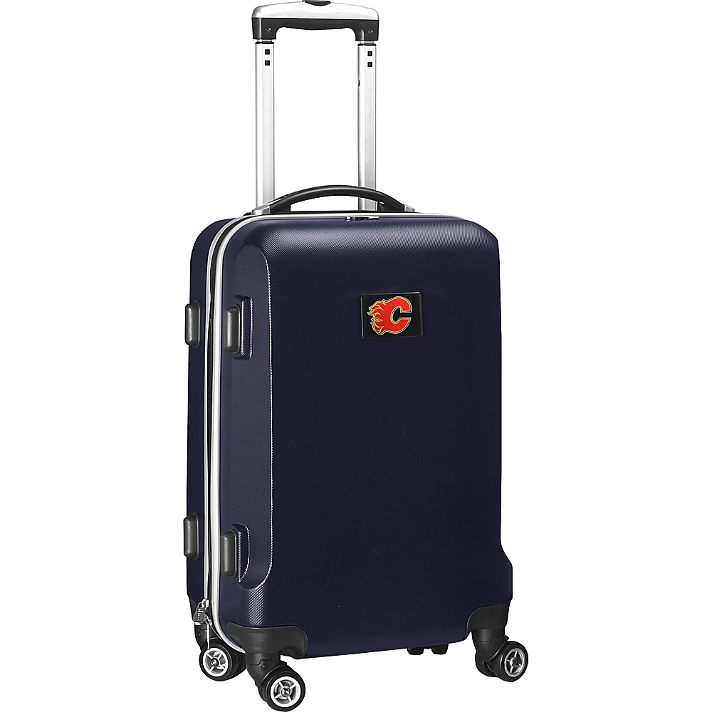 Denco Sports Luggage NHL 20 Domestic Carry On Navy Calgary Flames Denco Sports Luggage Hardside Carry On