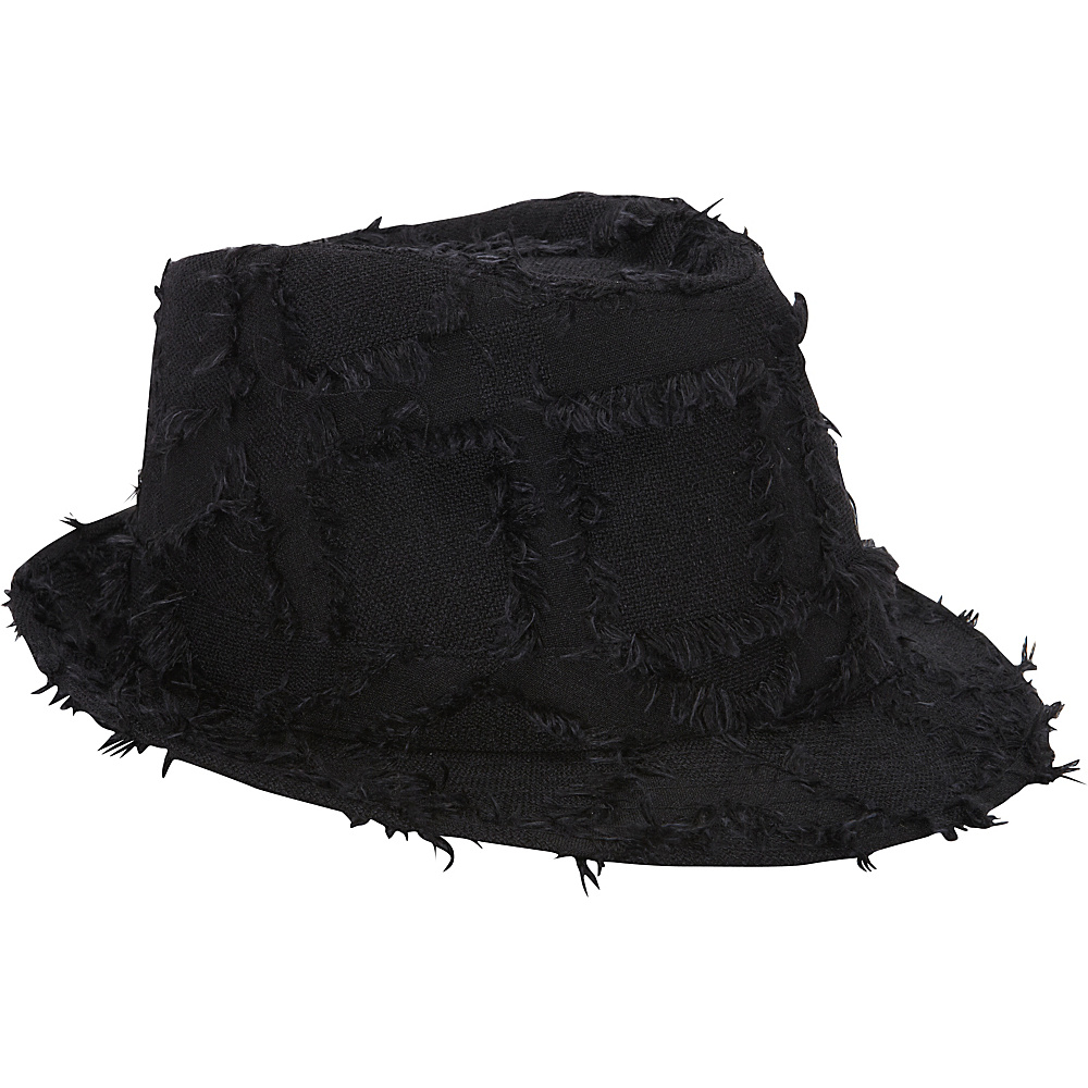 Magid Fringed Fedora Black Magid Hats Gloves Scarves