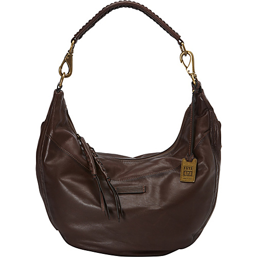Frye Jenny Hobo Dark Brown - Frye Designer Handbags