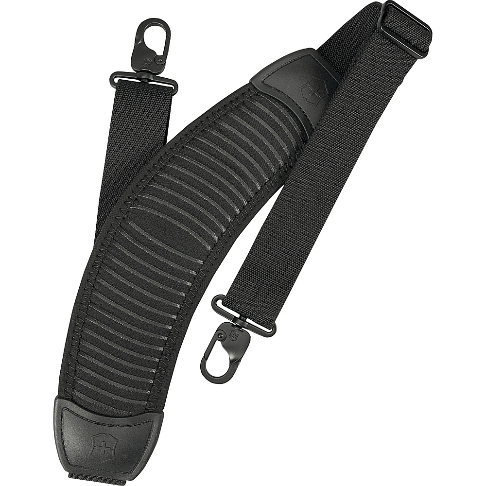 Victorinox Lifestyle Accessories 4.0 Comfort Fit Shoulder Strap Black Black Logo Victorinox Luggage Accessories