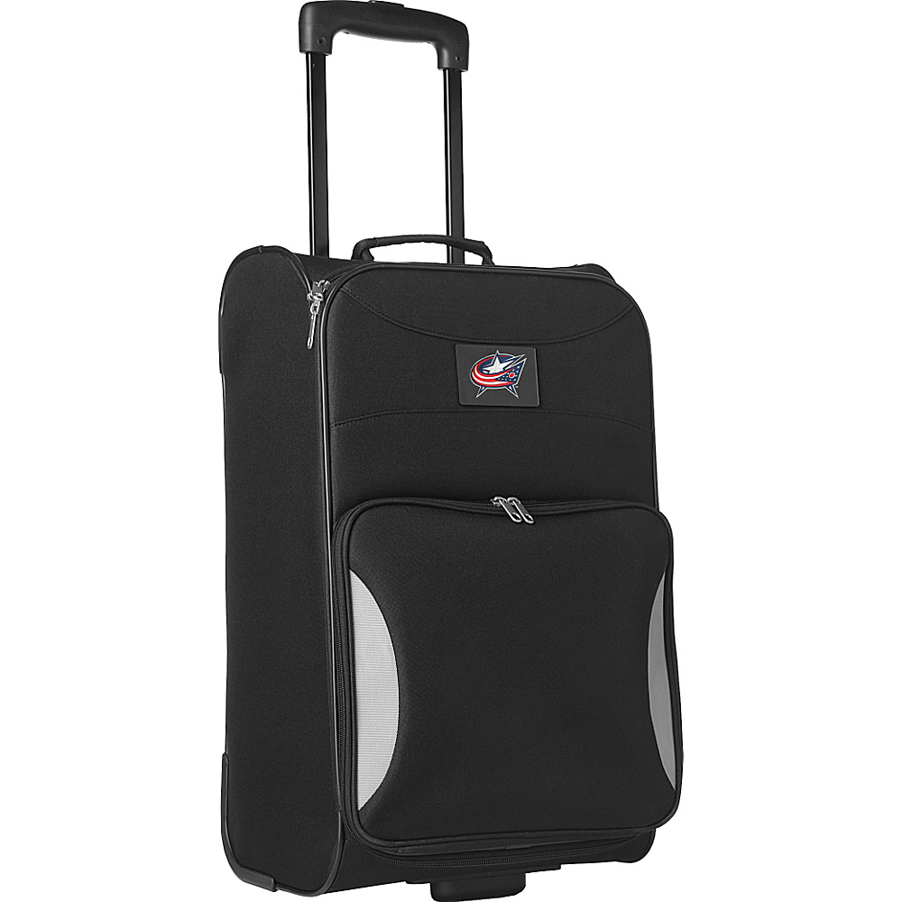 Denco Sports Luggage NHL 21 Steadfast Upright Carry on Columbus Blue Jackets Denco Sports Luggage Small Rolling Luggage