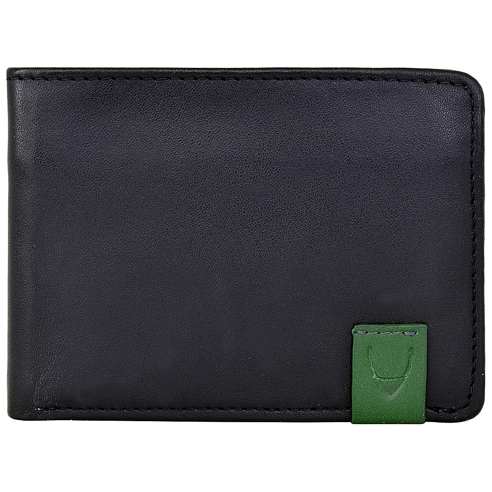 Hidesign Dylan Compact Thin Trifold Leather Wallet with Multiple Compartments and Coin Pocket Black Hidesign Men s Wallets