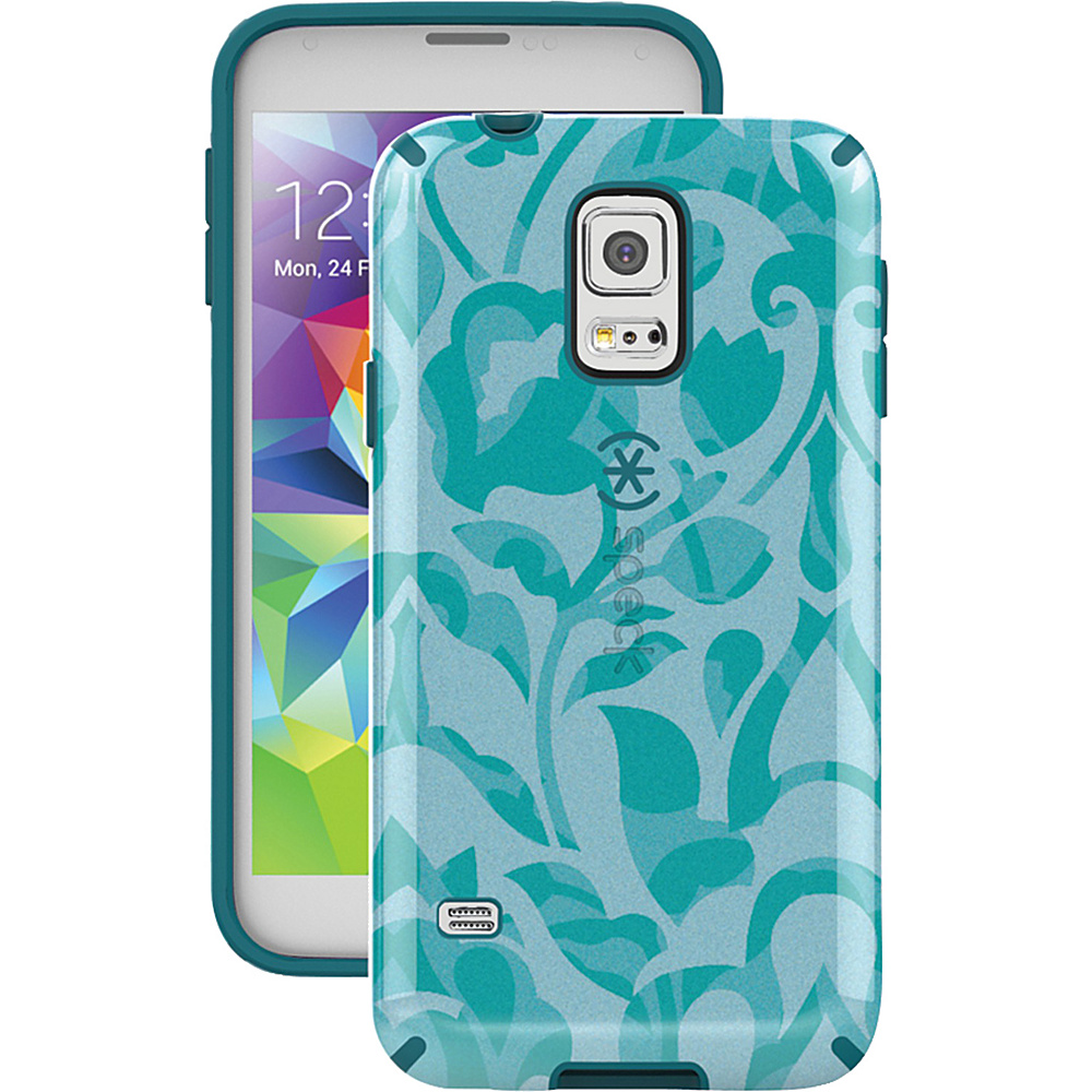 Speck Samsung Galaxy S5 Candyshell Inked Case Wallflowers Blue Atlantic Blue Speck Electronic Cases