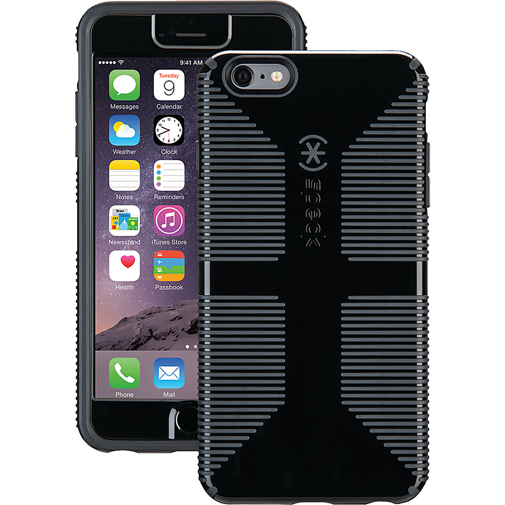 Speck iPhone 6 6s Plus 5.5 Candyshell Grip Case Faceplate Black Slate Gray Speck Personal Electronic Cases