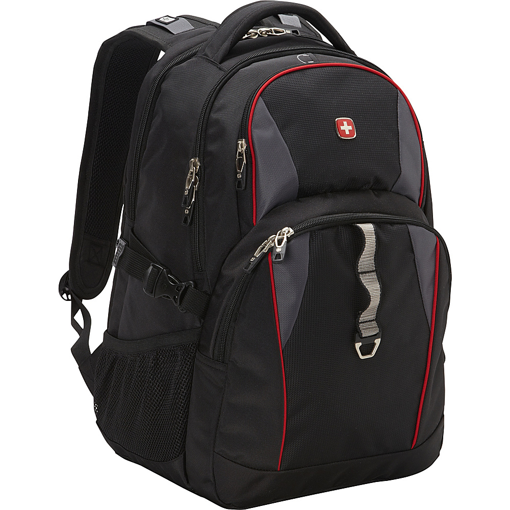 SwissGear Travel Gear 18.5 Laptop Backpack 6681 EXCLUSIVE Black Grey Red SwissGear Travel Gear Business Laptop Backpacks