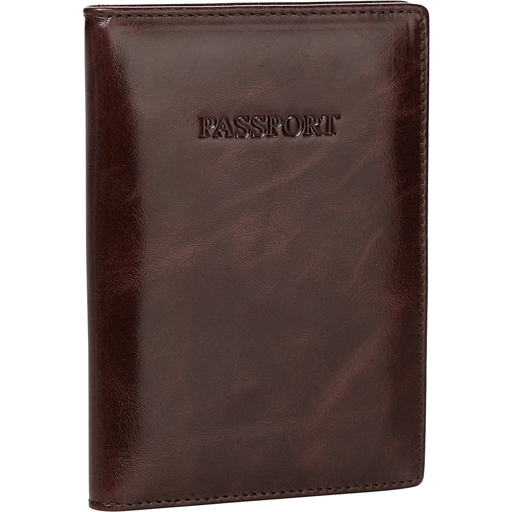Vicenzo Leather Venice Distressed Leather Travel Passport Wallet Holder Brown Vicenzo Leather Travel Wallets