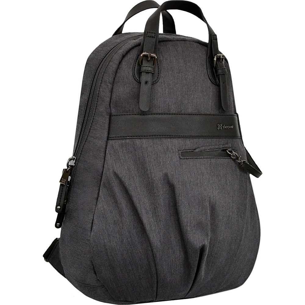 Sherpani Vespa Medium Laptop Backpack Heathered Black Sherpani Laptop Backpacks