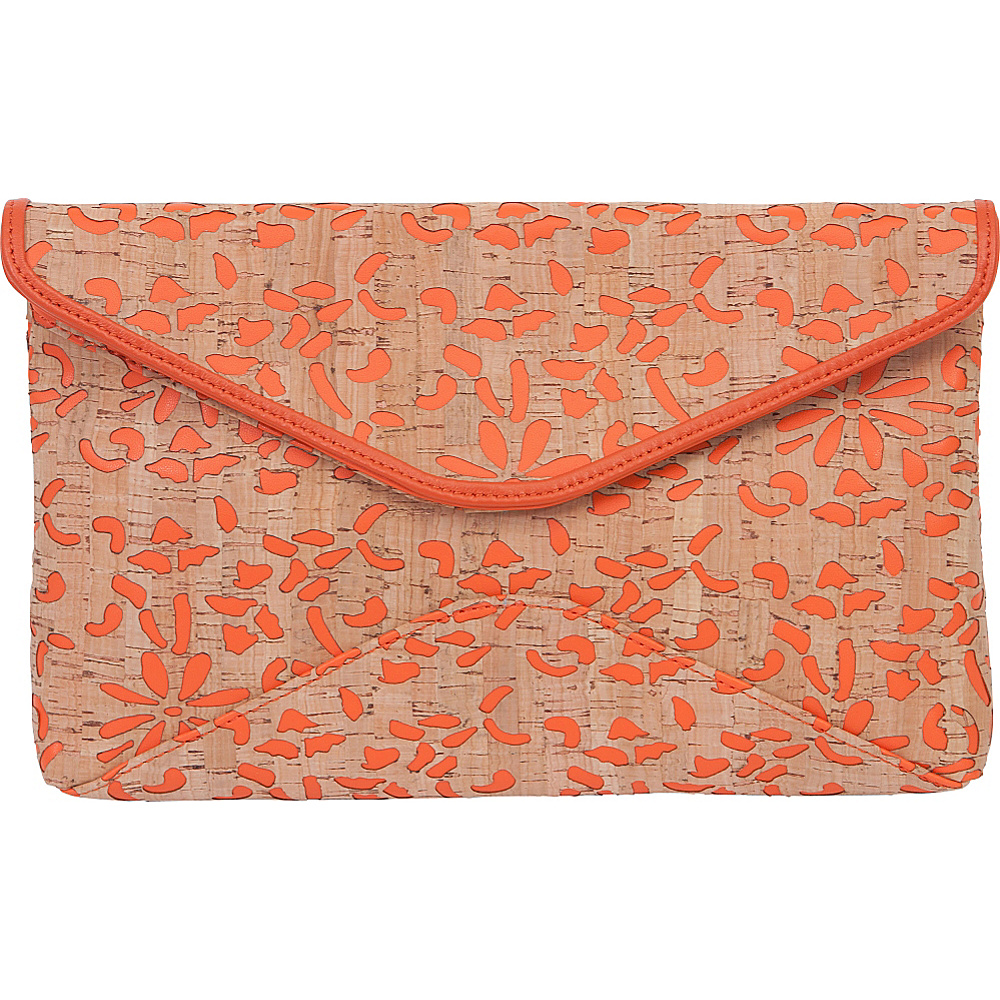 BUCO Cork Clutch Orange BUCO Straw Handbags
