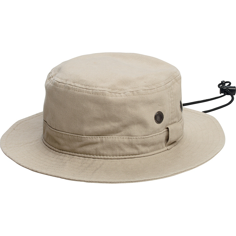 San Diego Hat Kids Bucket Hat with Chin Cord Beige San Diego Hat Hats