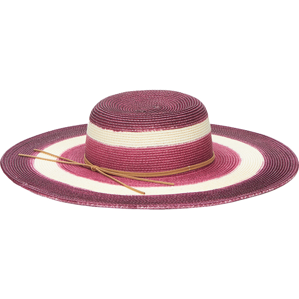 San Diego Hat Dip Dye Sunbrim Hat with Suede Trim Berry San Diego Hat Hats Gloves Scarves