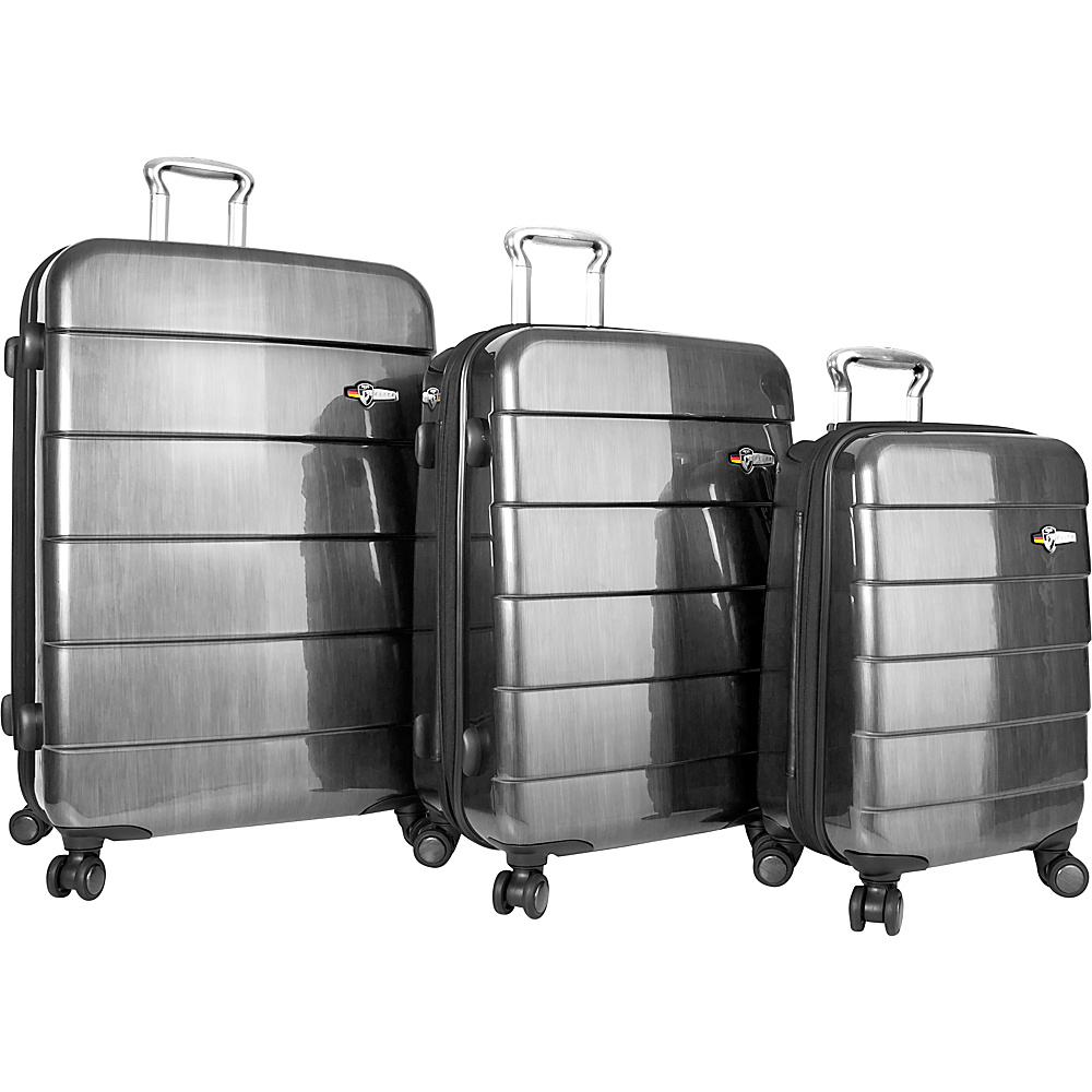 Heys America Cronos ELITE 3pc Luggage Set Silver Heys America Luggage Sets