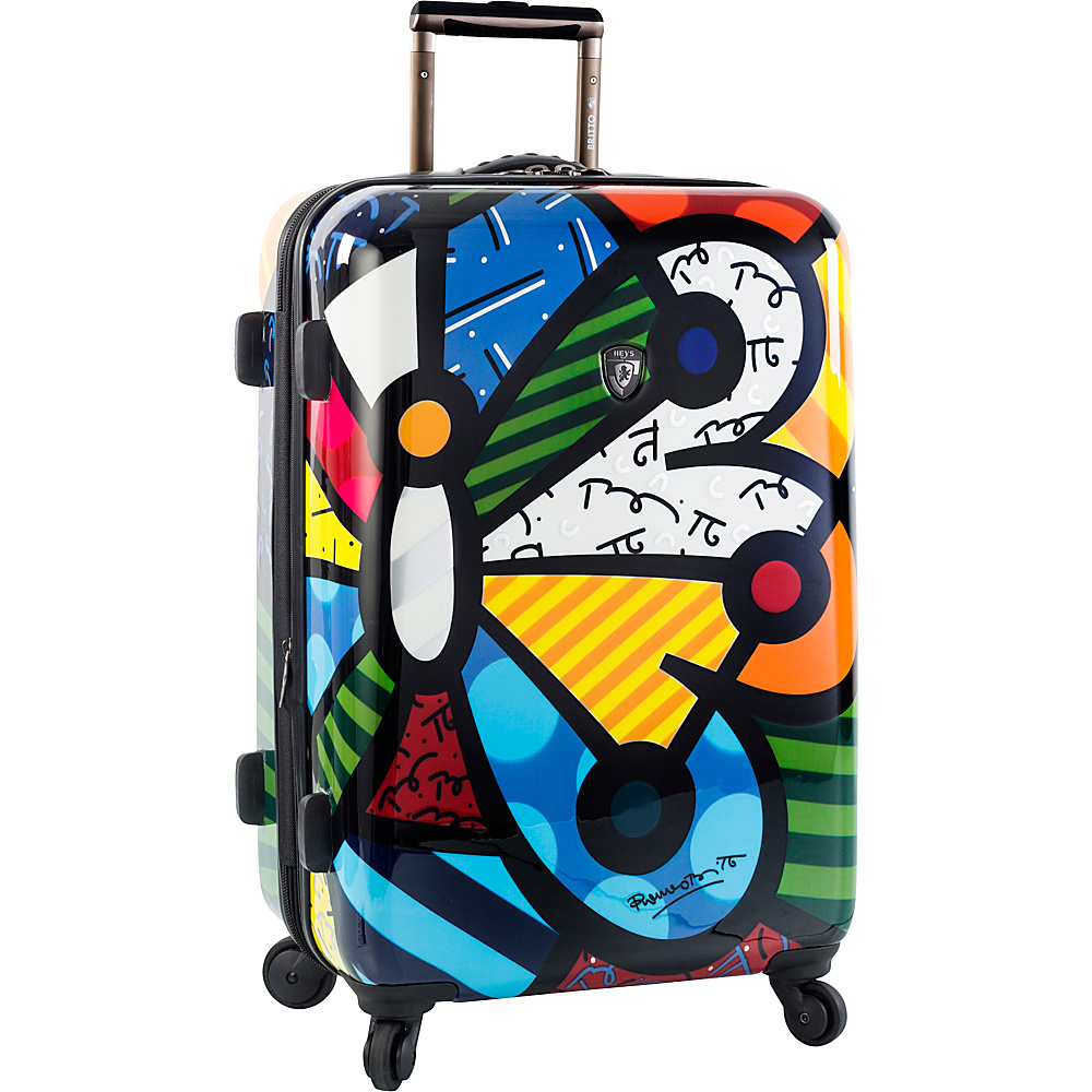 Heys America Britto Butterfly 26 Upright Luggage Multi Britto Butterfly Heys America Hardside Checked