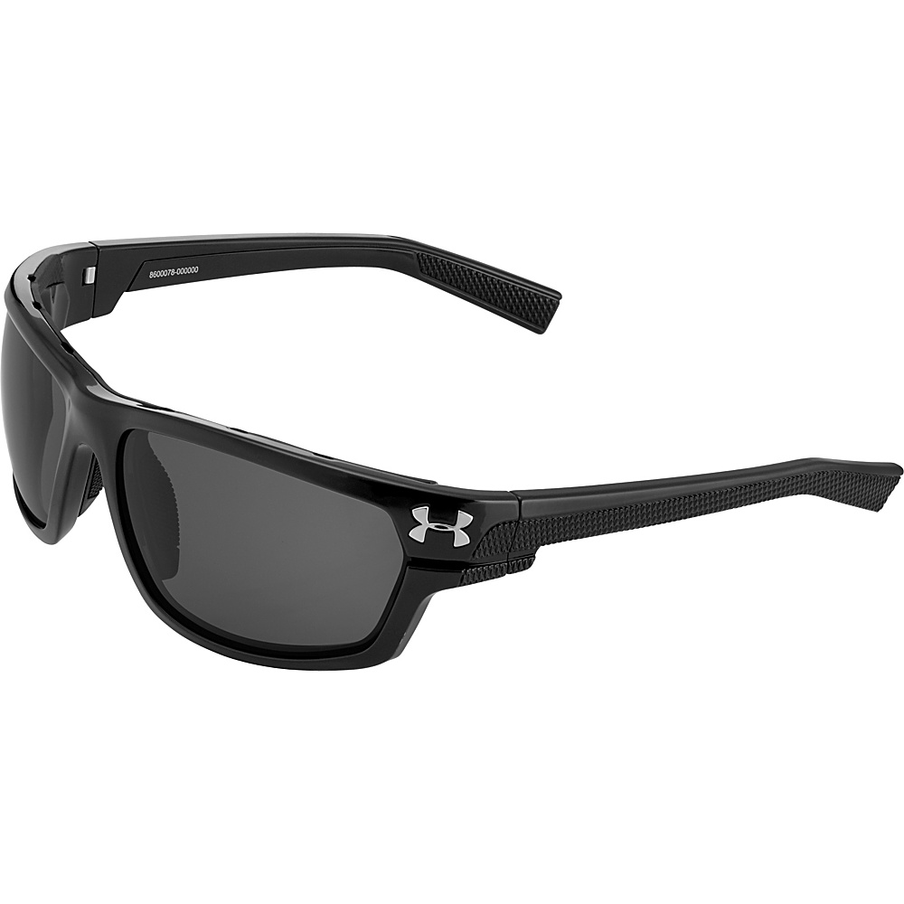 Under Armour Eyewear Hook d Storm Sunglasses Satin Black Gray Storm ANSI Polarized Under Armour Eyewear Sunglasses