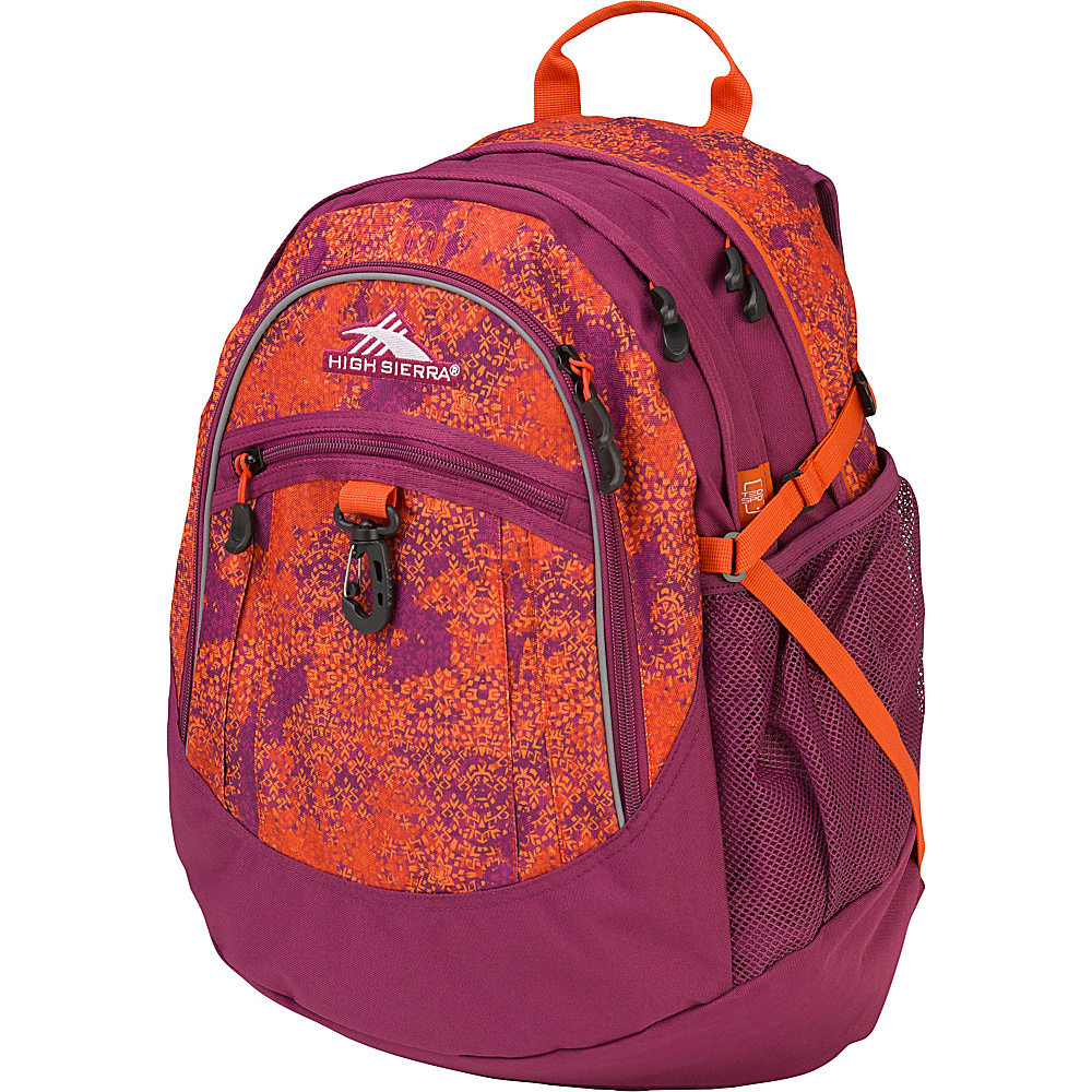 High Sierra Fat Boy Backpack Moroccan Tile Berry Blast Redline High Sierra Everyday Backpacks