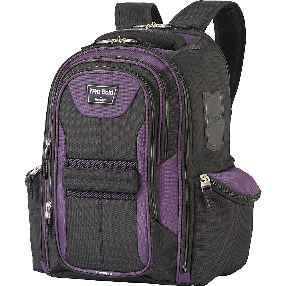 Travelpro T Pro Bold 2.0 Computer Backpack Black amp; Purple Travelpro Business Laptop Backpacks