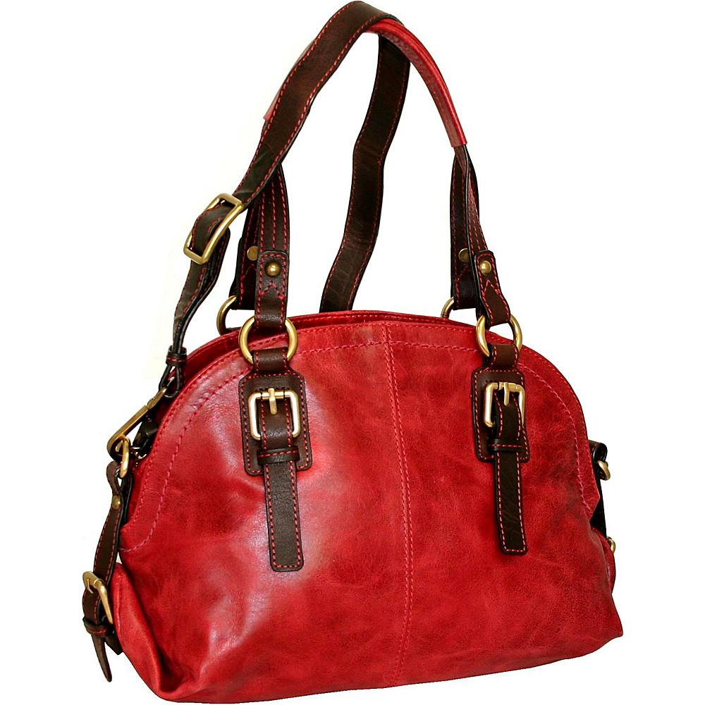 Nino Bossi Bonnie Bowler Red Nino Bossi Leather Handbags