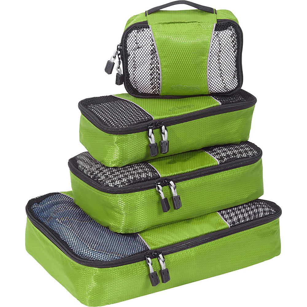 eBags Packing Cubes 4pc Small Med Set Grasshopper eBags Packing Aids