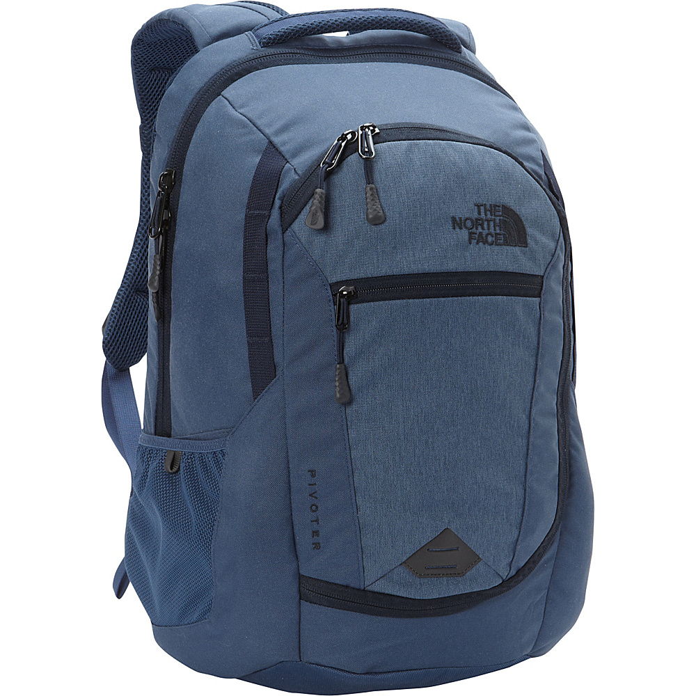 The North Face Pivoter Laptop Backpack Shady Blue Heather Urban Navy The North Face Business Laptop Backpacks