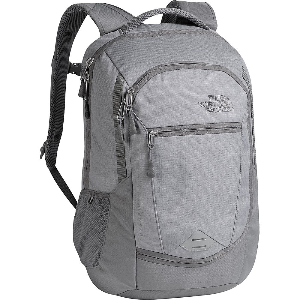 The North Face Pivoter Laptop Backpack Mid Grey Dark Heather Zinc Grey The North Face Business Laptop Backpacks