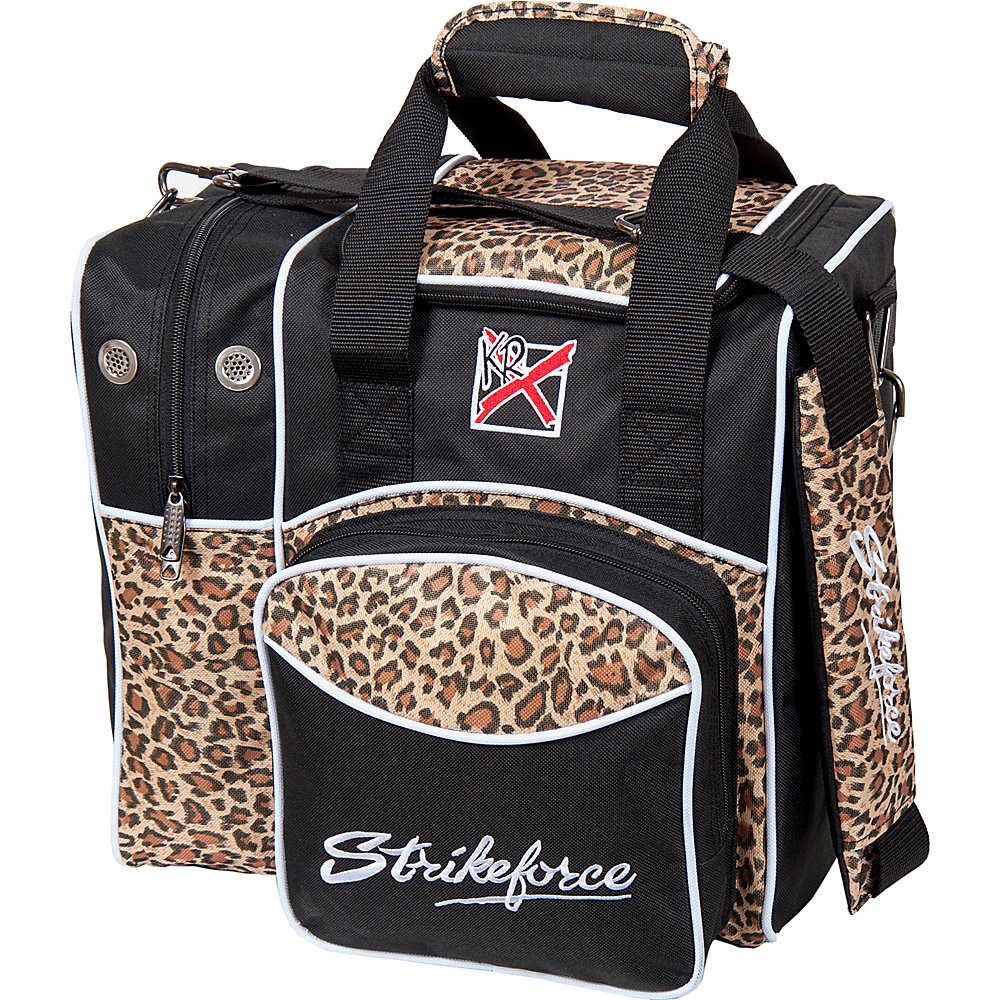 KR Strikeforce Bowling Flexx Single Bowling Ball Tote Bag Leopard KR Strikeforce Bowling Bowling Bags