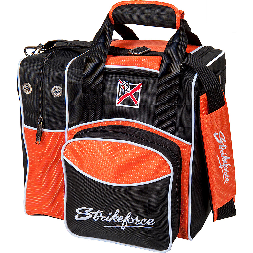 KR Strikeforce Bowling Flexx Single Bowling Ball Tote Bag Black Orange KR Strikeforce Bowling Bowling Bags