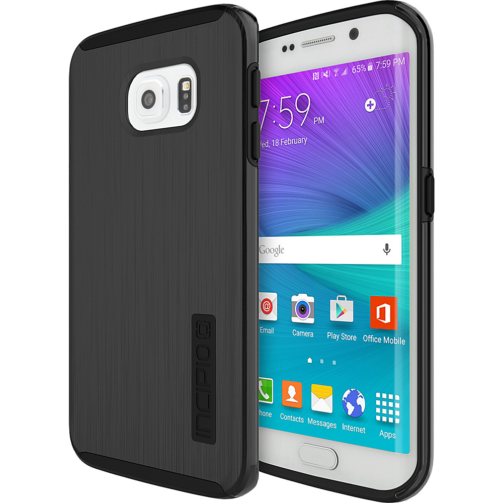Incipio DualPro SHINE for Samsung Galaxy S6 Edge Black Black Incipio Electronic Cases