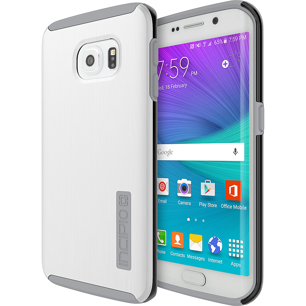 Incipio DualPro SHINE for Samsung Galaxy S6 Edge White Light Gray Incipio Electronic Cases