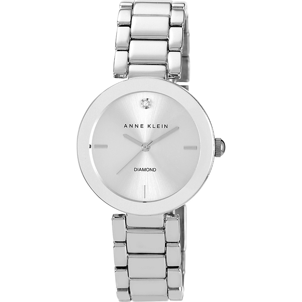 Anne Klein Watches Diamond Accented Silver Tone Bracelet Watch Silver Anne Klein Watches Watches