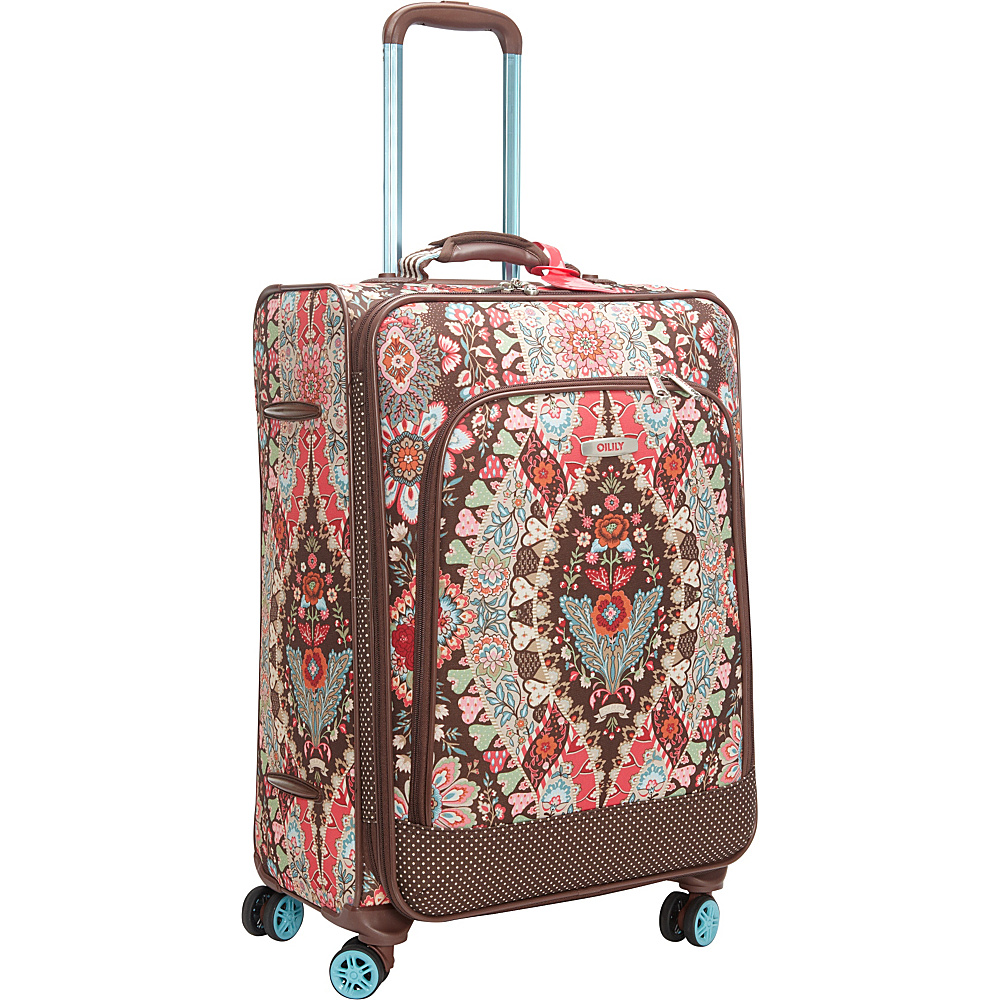 Oilily Travel Trolley Medium Spinner Brown Oilily Small Rolling Luggage